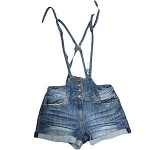 Dollhouse Vintage 90s Distressed Strappy Shorts Overalls size 0